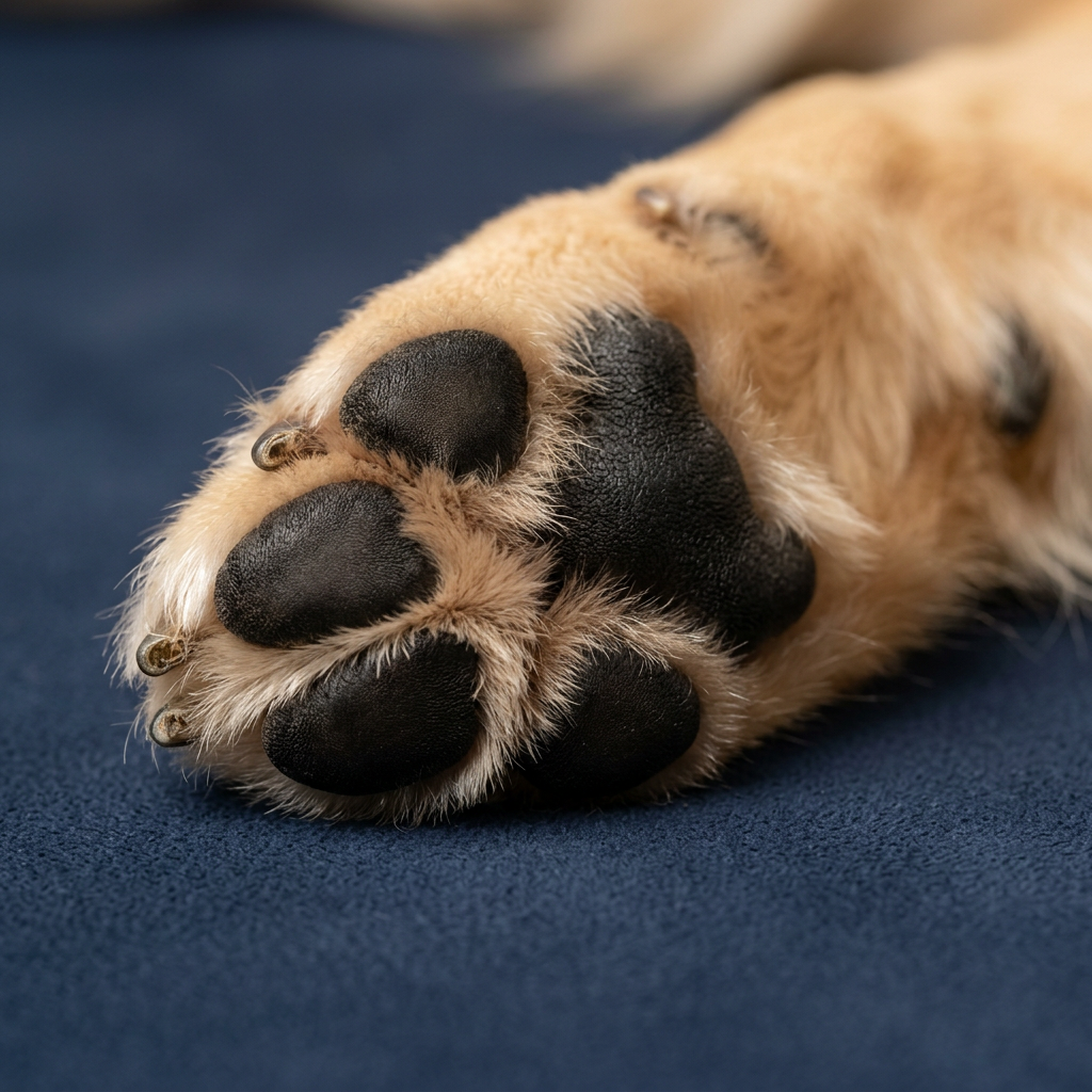Healthy dog paw pads