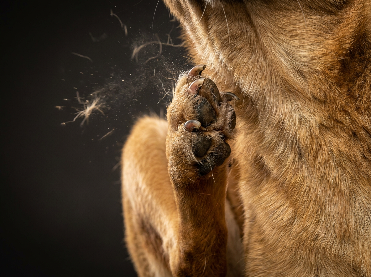 Dog scratching